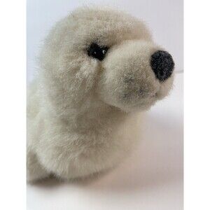 Russ Berrie Flaps White Seal 14" Long Stuffed Plush Animal Toy
